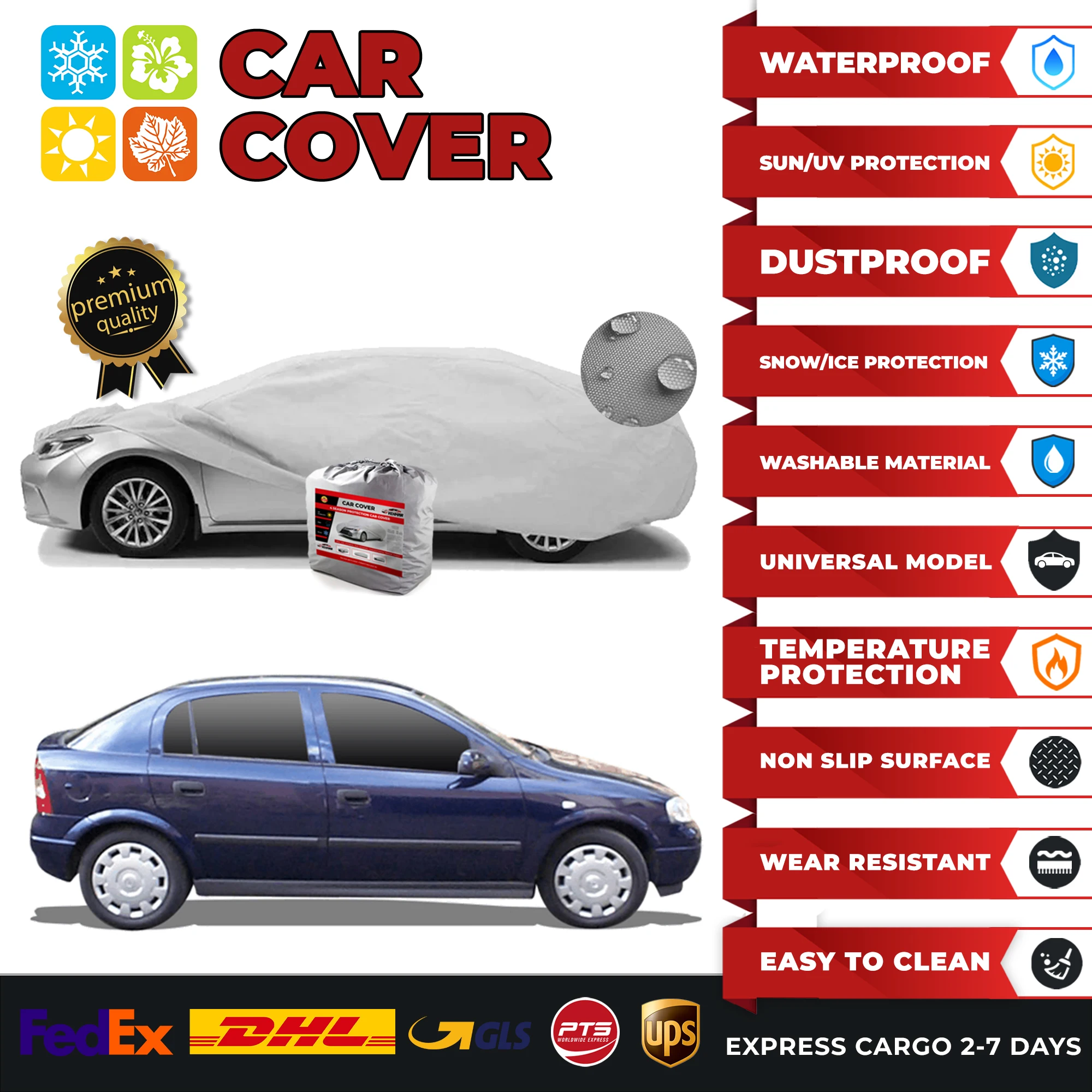 

Автомобильный чехол для Vauxhall Opel Astra G HB, универсальные чехлы для автомобиля, для дома и улицы, защита от УФ-лучей и пыли