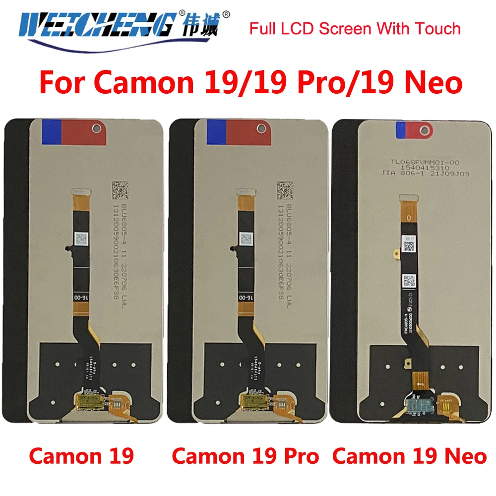 

For Tecno Camon 19 CI6n LCD Display Touch Screen Digitizer For Tecno Camon 19 Pro CI7n CI8 CI8n LCD Camon 19 Neo CH6i LCD Sensor