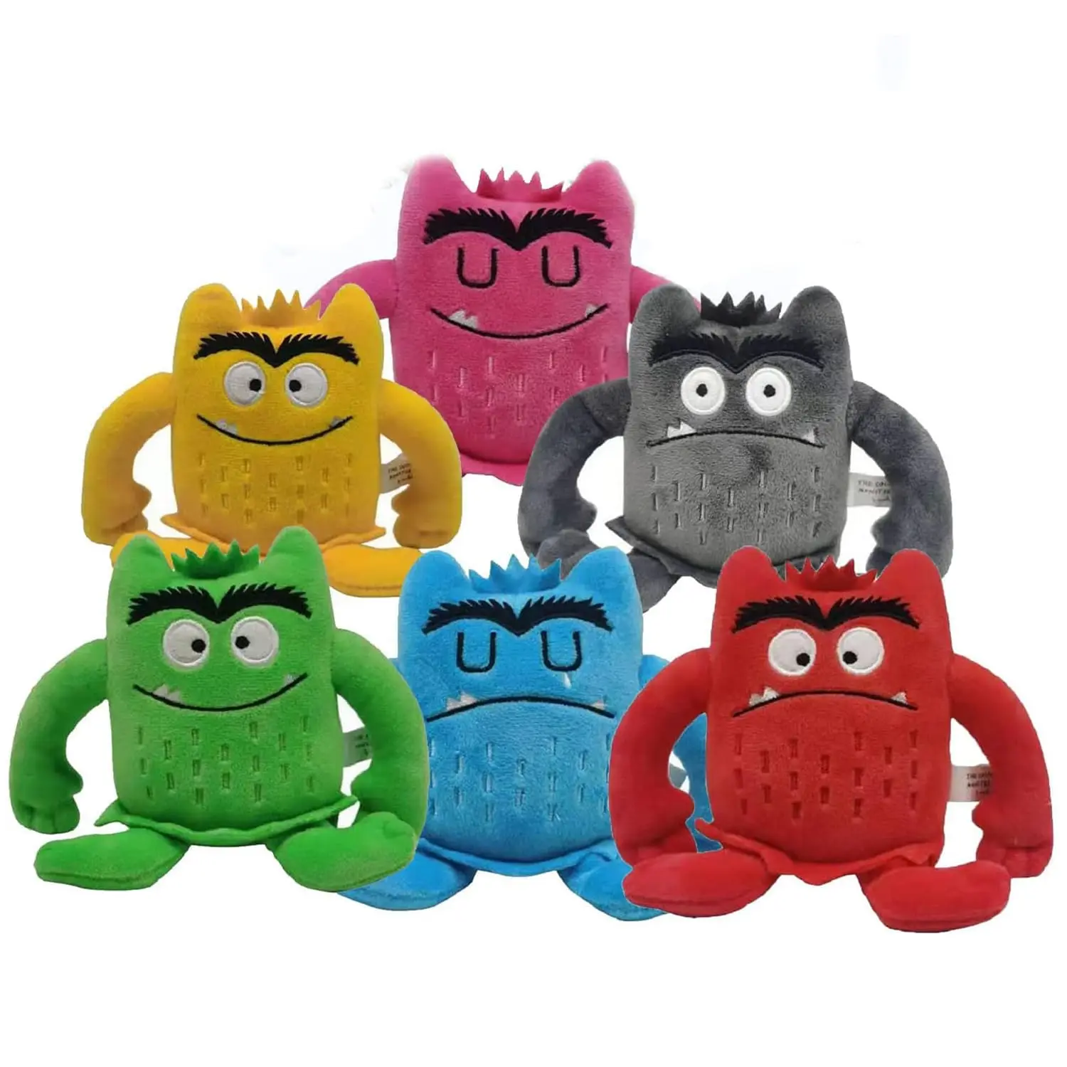 6pcs/set Kawaii The Color Monster Plush Doll Party Favors Decor Kids Baby Appease Emotions Plush Stuffed Toy For Children Gifts