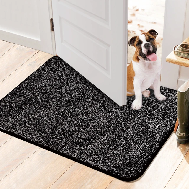 Indoor Doormat Washable Non Slip Absorbent Door Mat Grey Front Back Door  Mats Inside Dirt Trapper Mat Front Door Entrance Rug For Outdoor, Living  Room