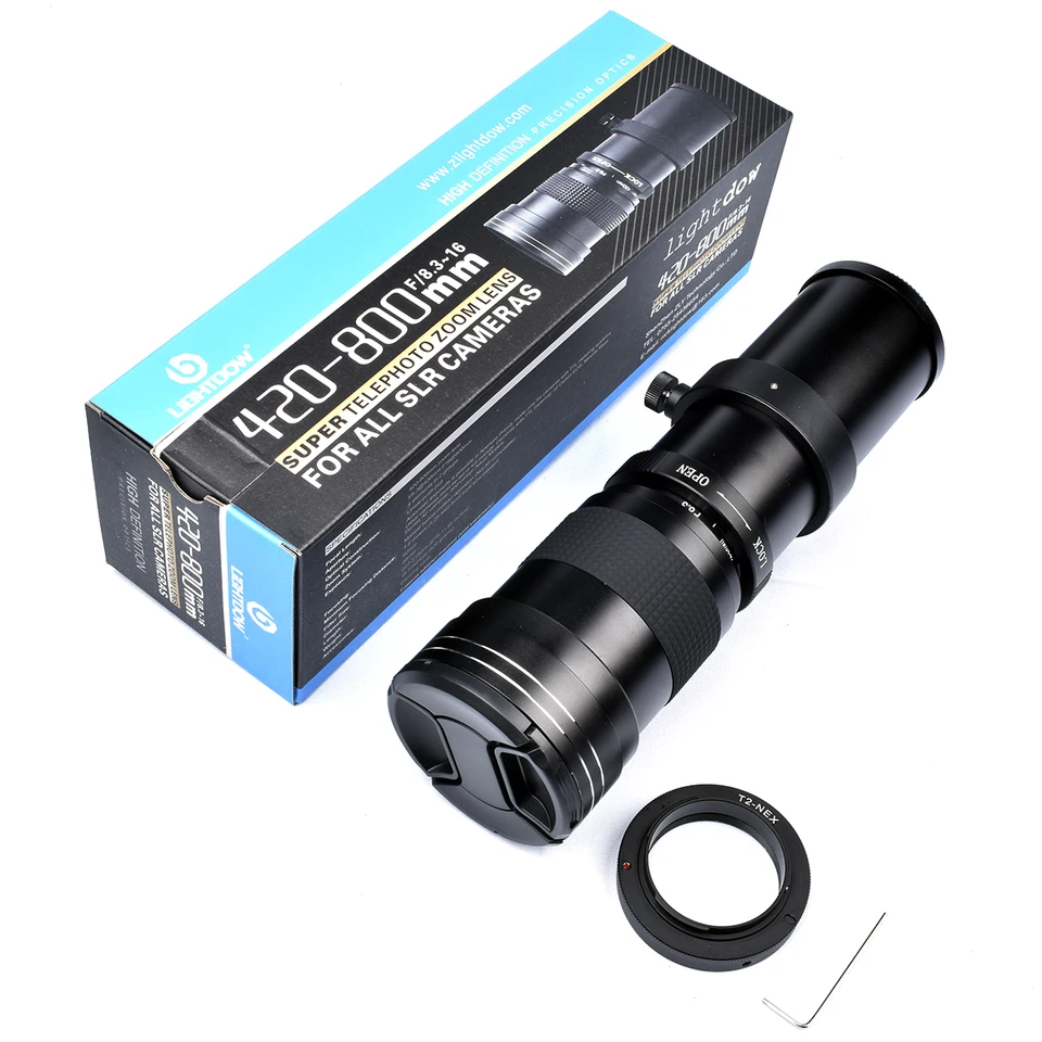 【新品】Canon 超望遠ズームレンズ　420-800mm Lightdow 超望遠マニュアルズームレンズ 420-800mm F8.3-16 T2 リング