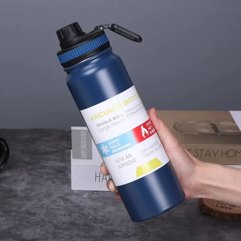 600/800ML Portable Thermos Bottle 304 Stainless Steel Water Bottle