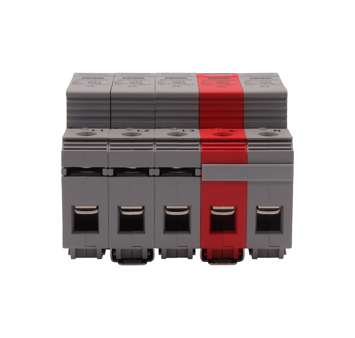 AC SPD 4P+NPE 20KA~40KA 275VAC 255AC 4+1 Surge Protector Indoor Surge Protection Device Safe Power Low Voltage Arrester