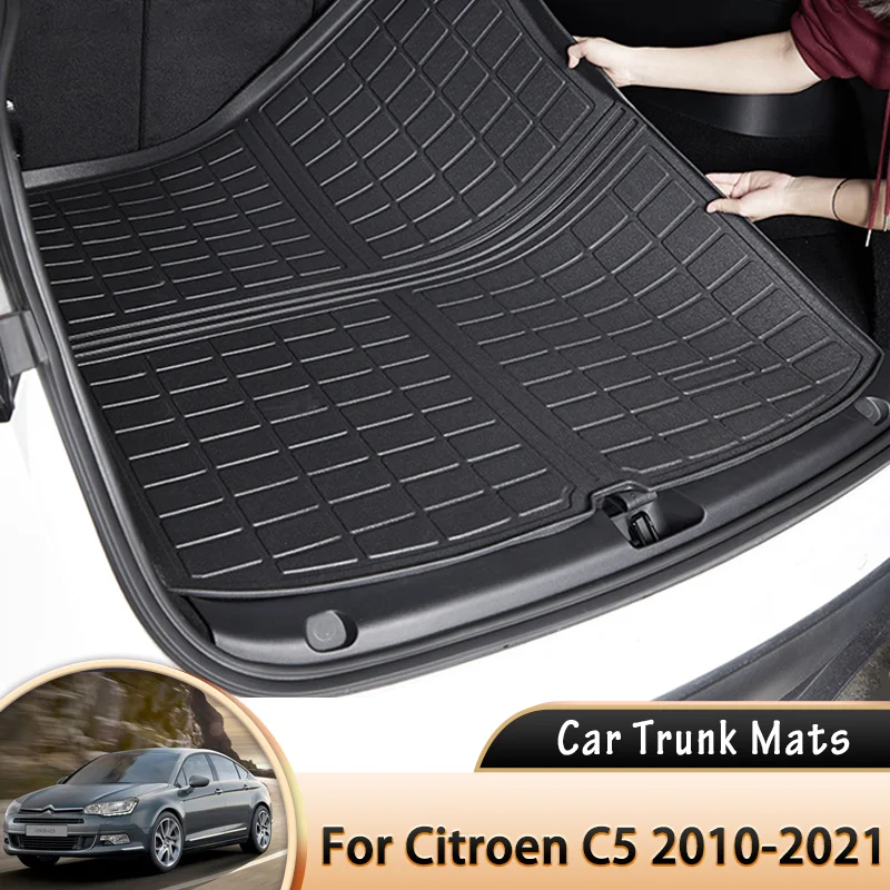 

Car Rear Trunk Mat Waterproof Protective Liner Trunk Tray Floor Mats for Citroen C5 RD TD 2009~2021 2015 2016 2018 2019 2020