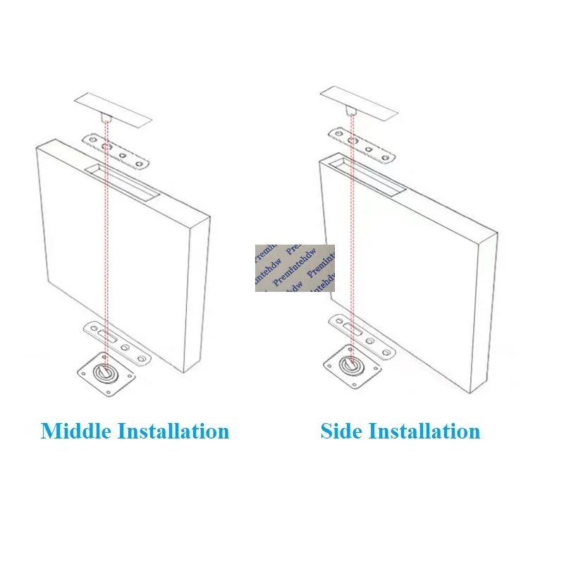 Heavy Springless 360 Degrees Pivot Hinge Top Floor Mount