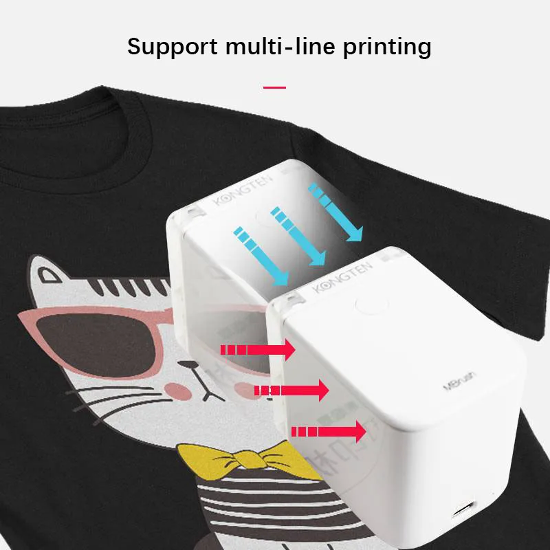 Portable Handheld Mini Color Inkjet Printers Wireless Mbrush With Color Fast Dry Ink  3D Printers