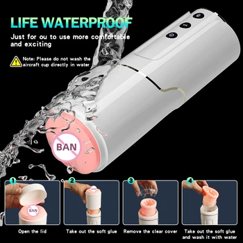 Automatic Electric Masturbation Cup Hands Free Men Masturbators Blowjob Have Strap Adult Wearable Sex Toys For Male 18