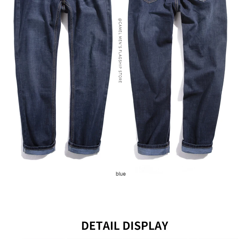 GOLDEN CAMEL Men's Pants Hiking Pants Micro-elastic Washed Mid-waist Business Casual Cotton Trousers Tactical Pants for Men Camp