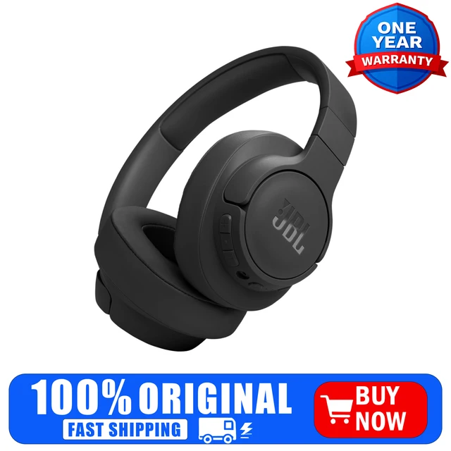 JBL Tune 770NC Wireless Over-Ear Headphones with Adaptive Noise Cancelling, Smart Ambient, Bluetooth 5.3, Black