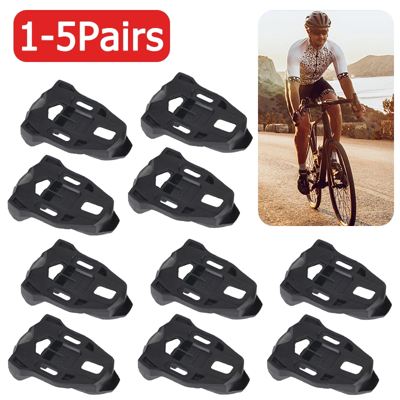 15PairBikeCleatSetPlasticBlackRoadBikeCyclingPedalCleat