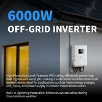 Inverter hors réseau Deye 6000W SUN-6K-OG02LP1-EU-AM1 6kW avec entrée PV 9600W, chargeur 135A, IP65, WiFi intégré, zéro exportation vers le réseau 5