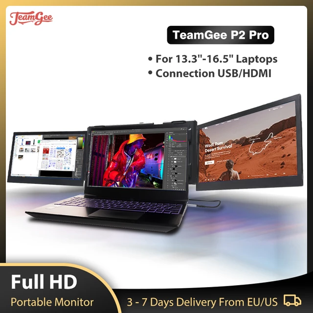 Teamgee Monitor Portátil, 14 FHD 1080P IPS Extensor de Pantalla