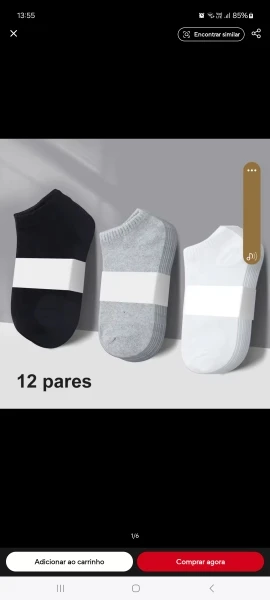 meias masculina kit 12 pares，12 Pares meias masculino,Meias De Barco，meias esportivas，meias de algodão masculino，respirável,mens photo review