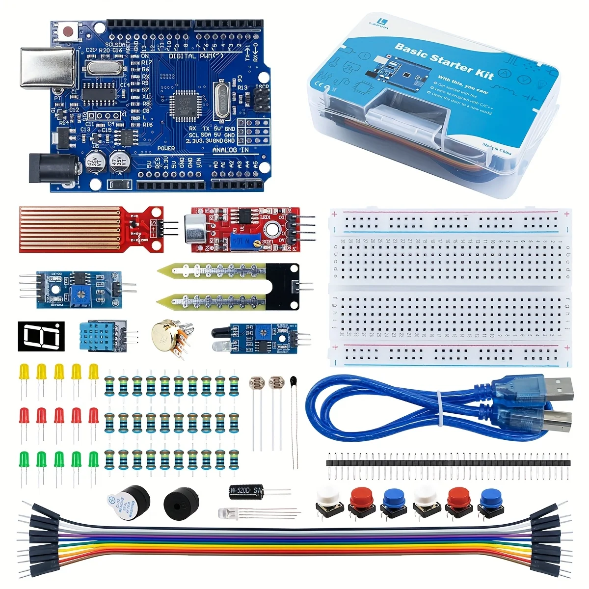 Kit Base per Progetti di Programmazione, Set di Componenti Elettronici con Tutorial - immagine 3