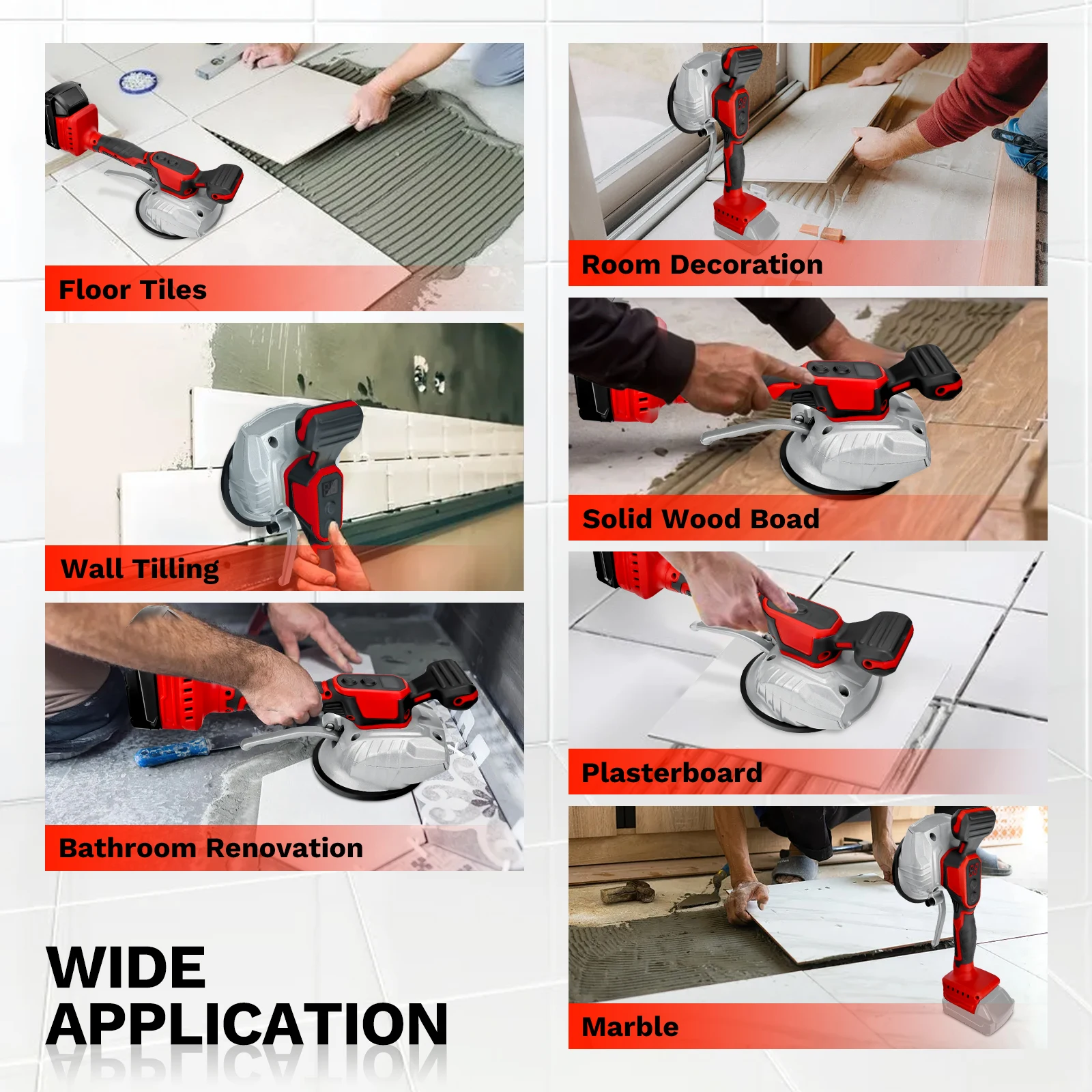 Tile Vibration Leveling Machine Tile Vibrator Tool Cordless Tile Installation To