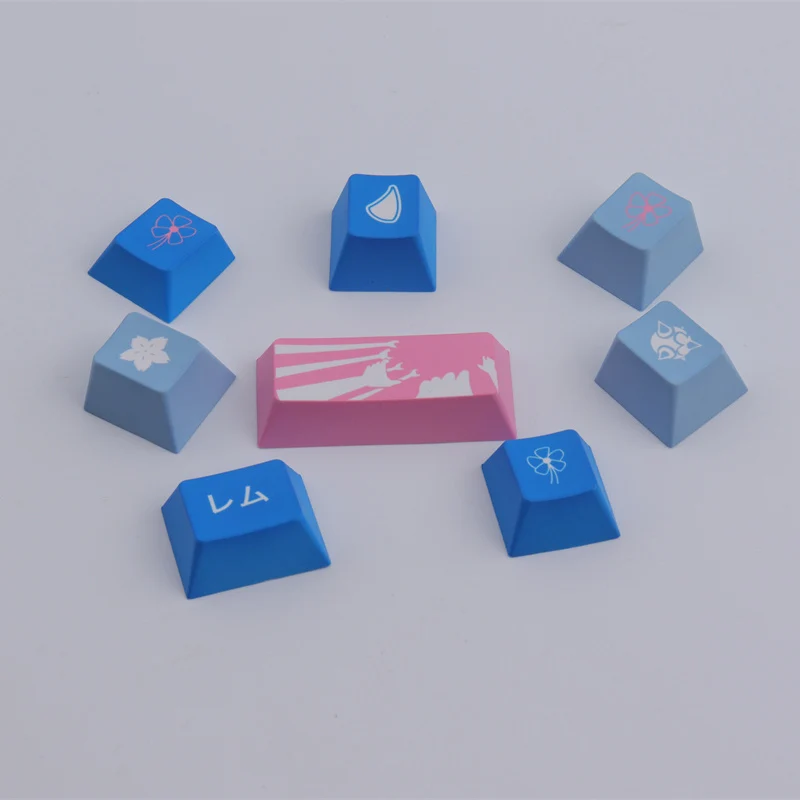 Teclas Gmk Oni Keycaps Cereja Perfil Pbt Tintura Sublimação Teclado Mecânico para mx Switch com 1.25u 2u Shift 129 - Imagem 4