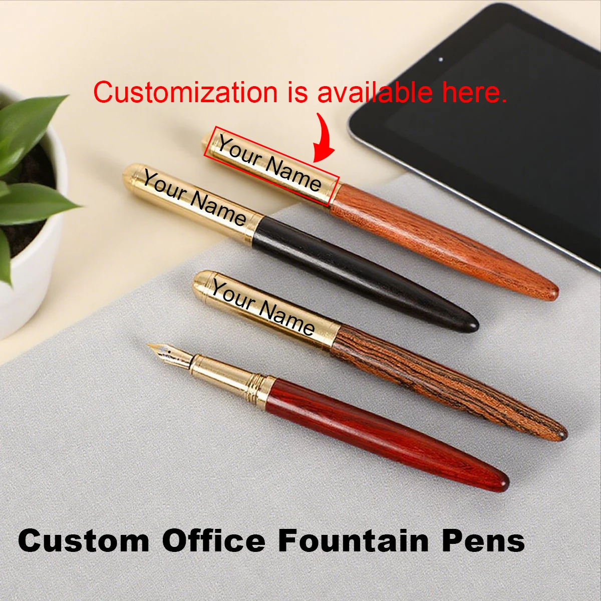 1PC Wooden Fountain Pens, Handcrafted Vintage Luxury Pen, Business Pen, Smooth Writing for Journaling & Calligraphy, for Signa