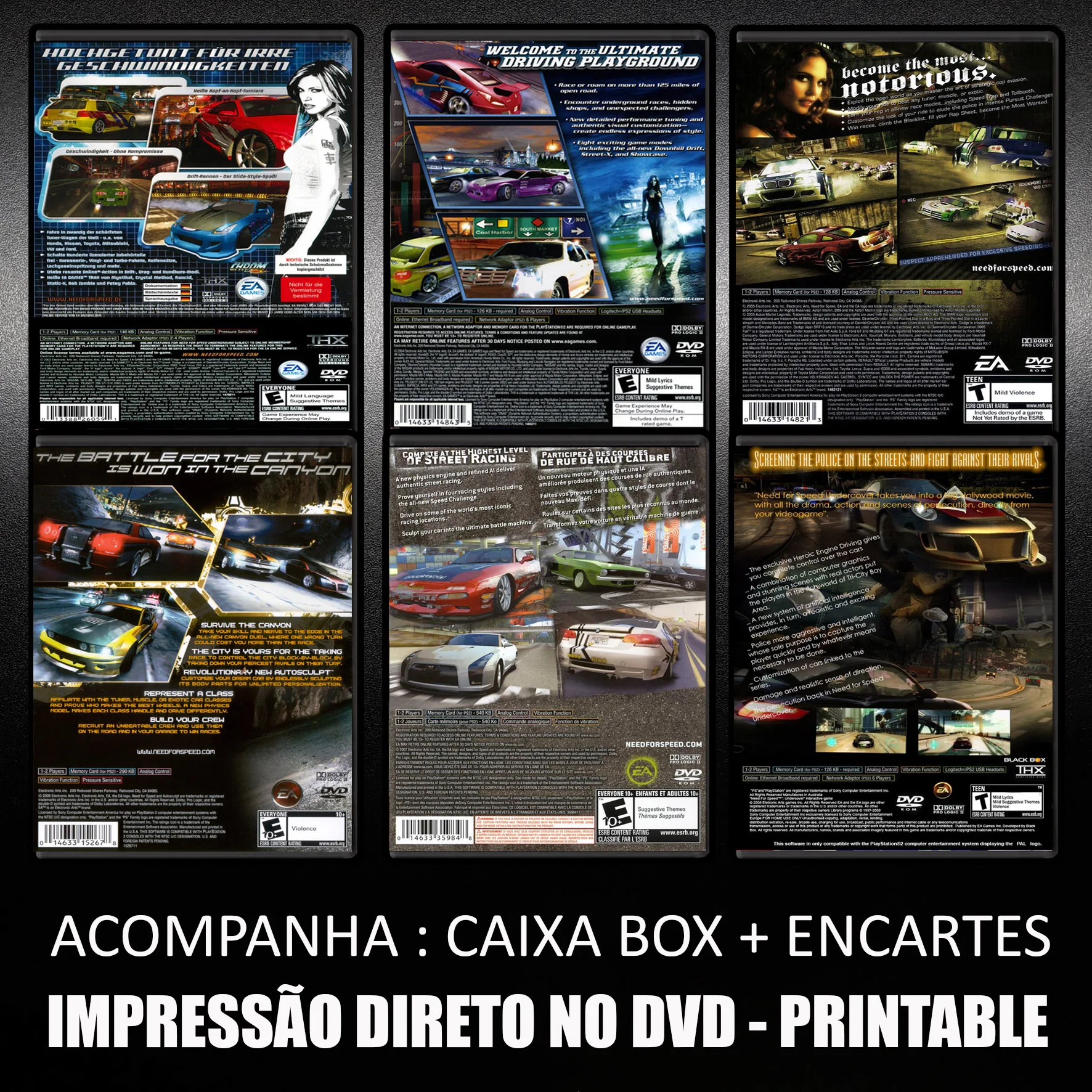 NFS Need For Speed Collection Ps2 Game Repro Play 2 Patch Copy