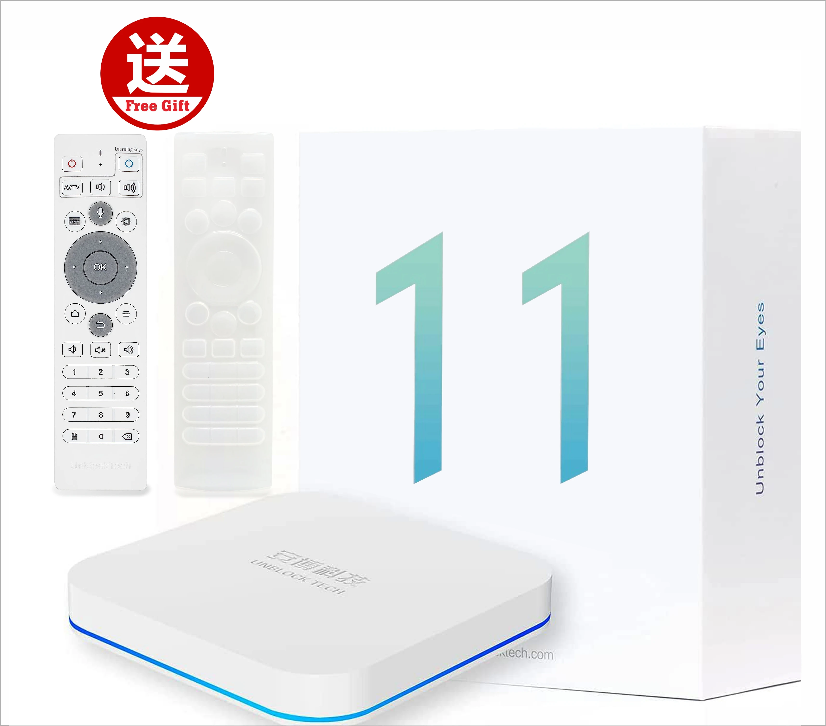UNBLOCK TECH-Set-Top Box, Internet TV Box, Android 12, UBOX11 PRO MAX, Versão ultramarina, 2022