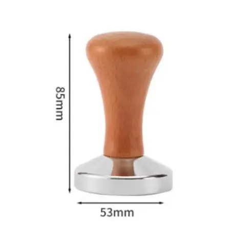 Coffee Tamper Powder Hammer Pressing Wooden Handle Distributor Maker and Espresso Mat Powder Hammer Tampers 51mm/53mm/58mm coffee tamper