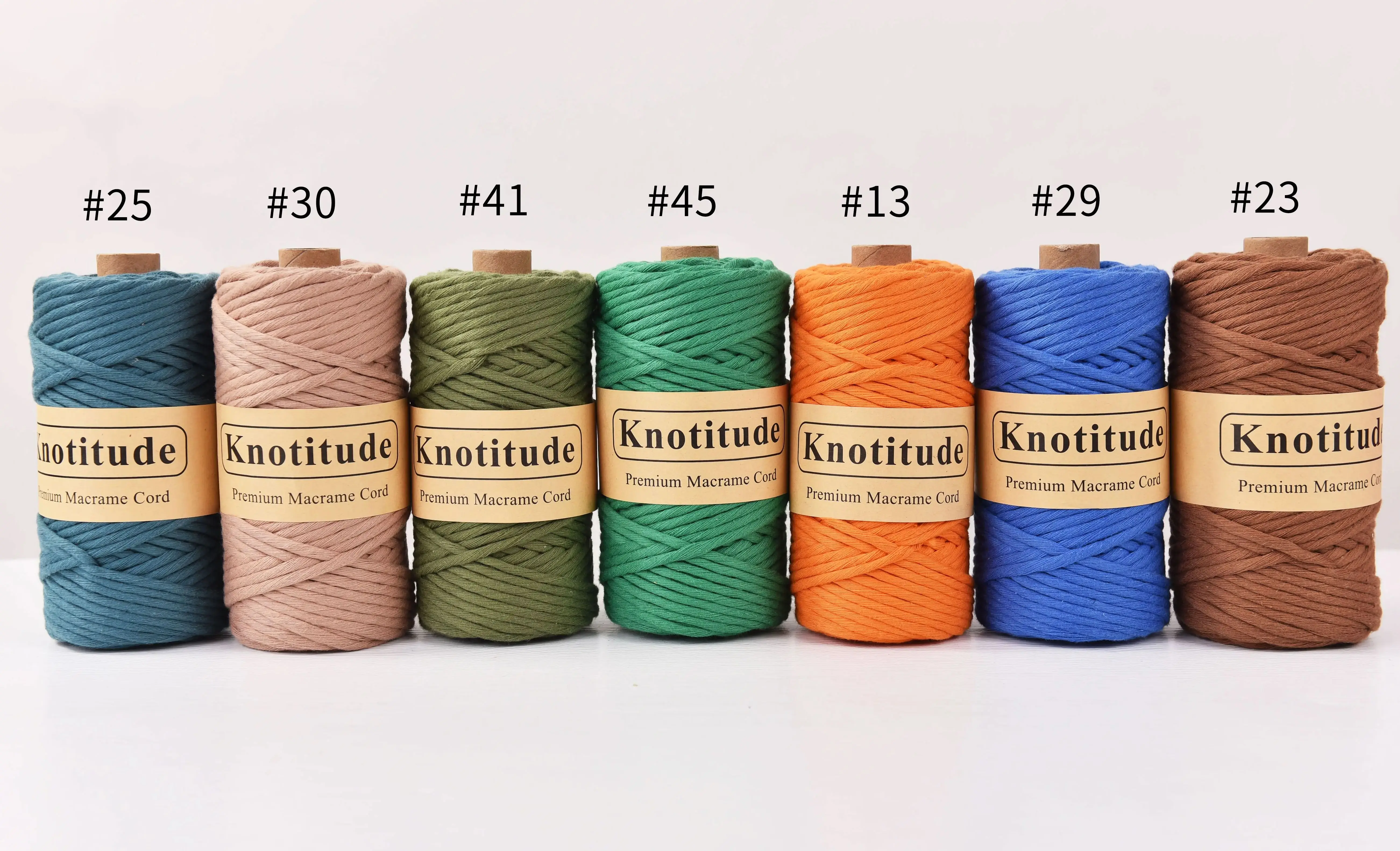 KNOTITUDE 3mm x 100yards Pure Cotton Single Strand Macrame Cord  320 feet Single Twist Natural Cotton Cord for Macrame 4