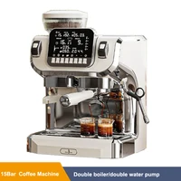 15bar Italian Electric Espresso Coffee Maker Pump Pressure Semi-automatic Milk Foam Grinding Integrated Coffee Machine Grinder 2