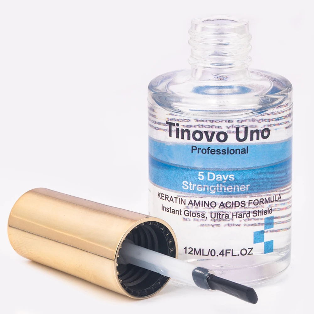 Tinovo Uno 5 Days Nail Strengthener Keratin Bio Formula Nail Care Products Lacquer Top Coat Natural Dry Enamel Repair Manicure 4
