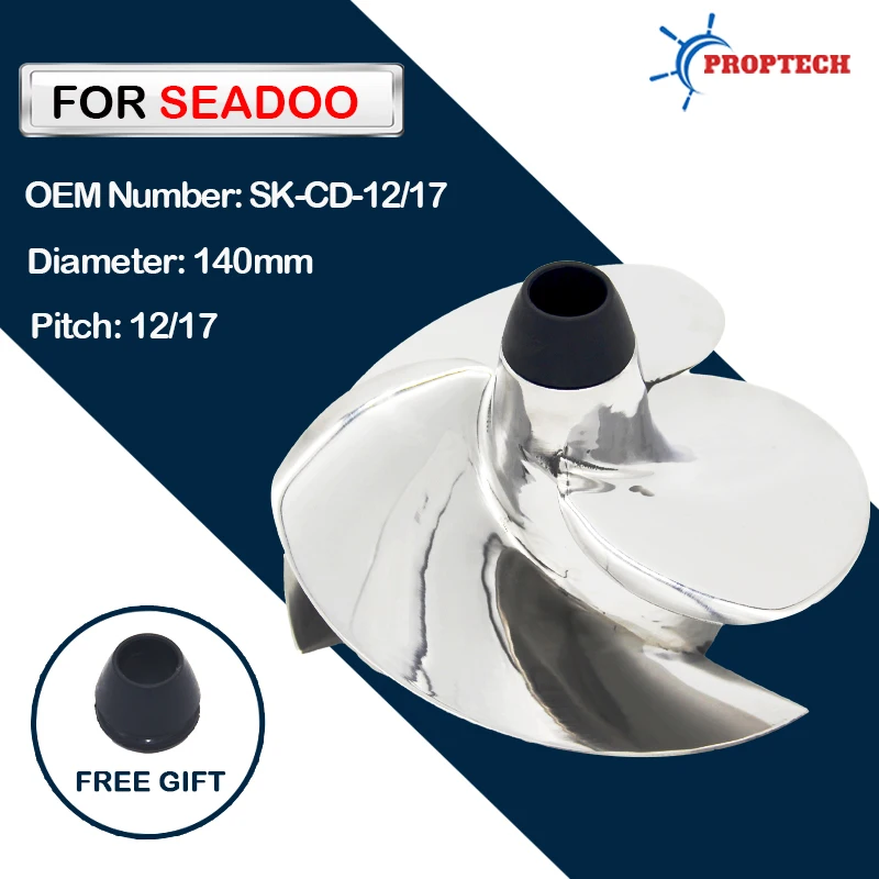 Fit Seadoo Jet Ski Impeller Spark Ace 900/ Spark Ace 900 Ho/ PARK Trixx 140mm 3 Blades Replaced Solas 12/17