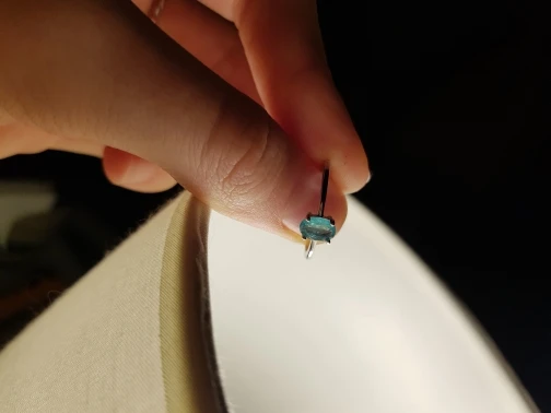 Silver tourmaline ring