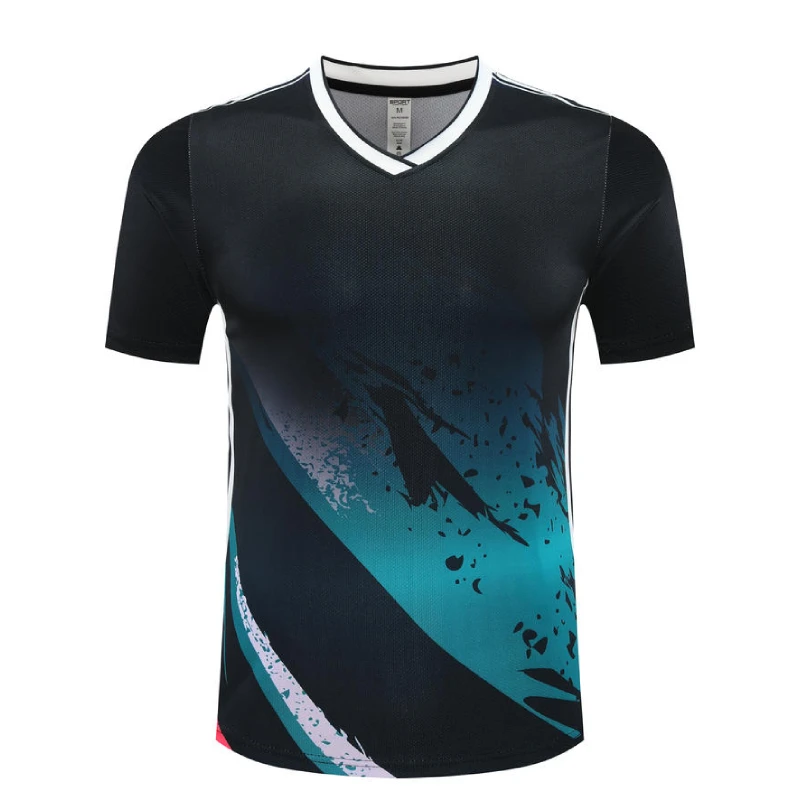 New Badminton Shirt Korea Style Tennis Shirt for Men Women Quick Dry Couple Pickleball Badminton T-shirt Short Sleeve Tops