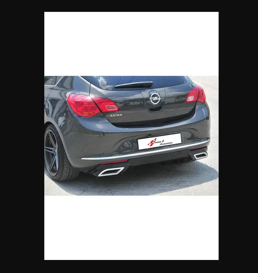 

For Opel Astra J Hb Chromed Diffuser Glossy Black 2012 to 2015 Models - Body Kit Front Lip Spoiler Hot Deal Spare Bumper Skirts