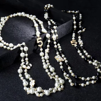 Necklaces For Woman Flower Long two Layer Woman Necklace
