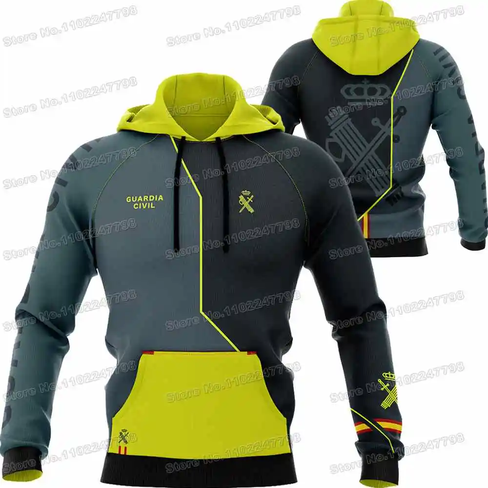 Sudadera Con Capucha Guardia Civil Española - L, Negro, 50% Algodón 50% Poliéster