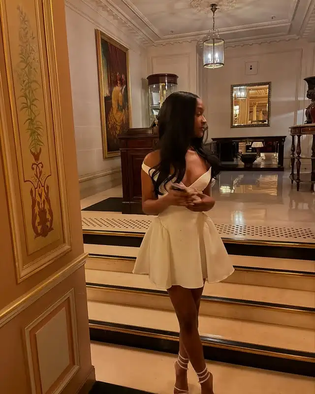 Chic A-line Backless Mini Dress for Summer Parties photo review