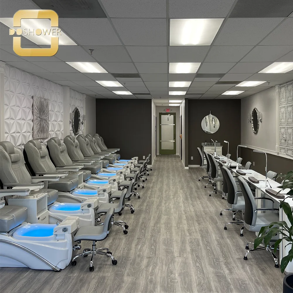 Autofill Pedicure Chair Seat Cover Package With Manicure Pedicure Chair Package For LED Lighting Throne Spa Chairs