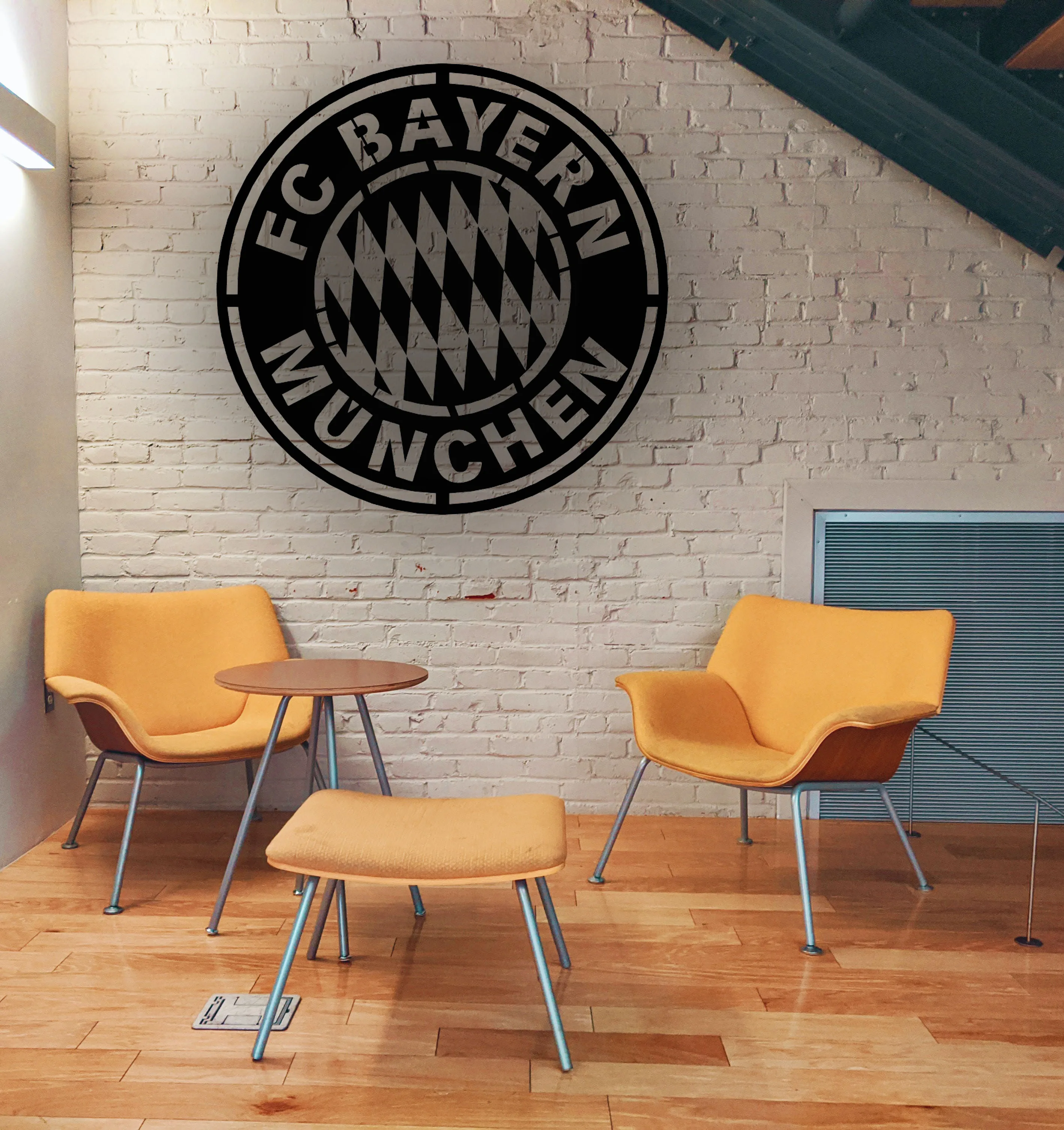 FC Bayern Munchen Logo Metal Wall Art Decor Picture Decoration Wall Decor  Table Hanging Football Team Fans Present Gift