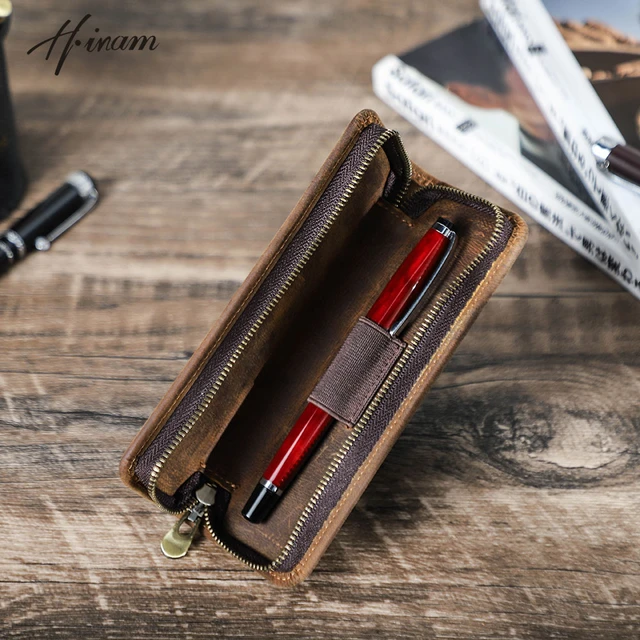 Wholesale Crazy Horse Leather Pen Case Handmade Fountain Pen Pouch High  Quality Pencil Holder For Teacher Architect Artists From m.