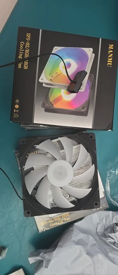 Manmu Fetival Pormotion 120mm Computer Fan Rainbow RGB/ High Cooling Performance Gaming PC Fan photo review