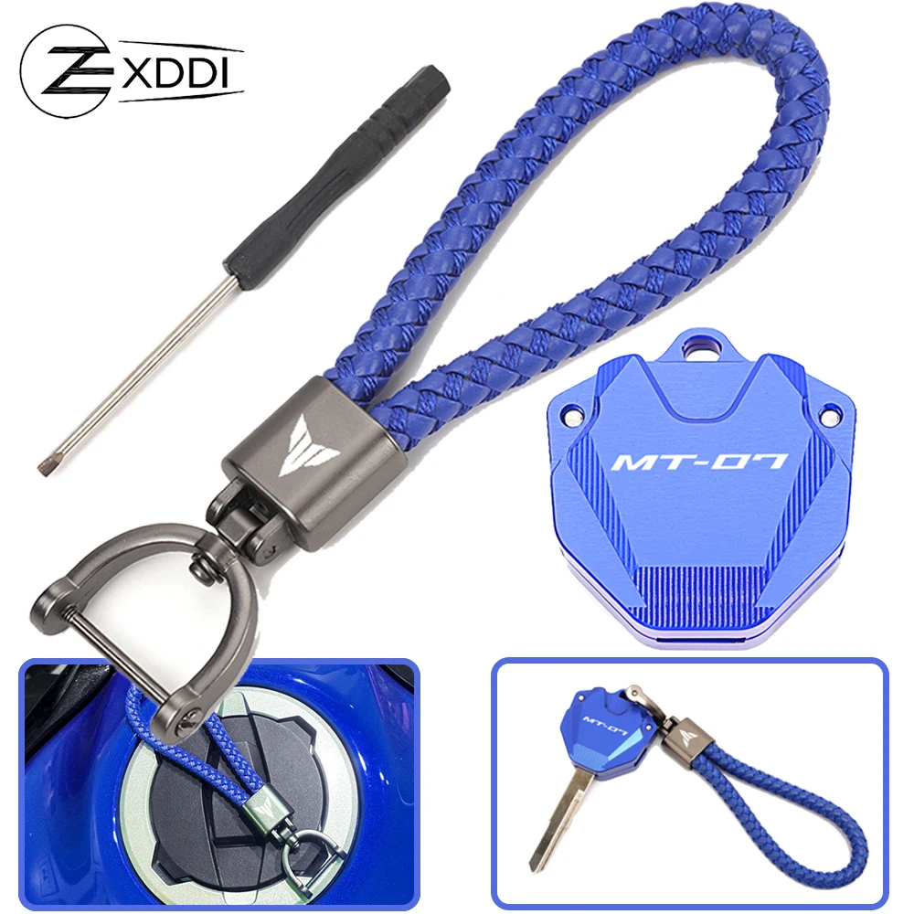 

For YAMAHA MT-07 MT 07 MT07 2013-2019 2020 2021 2022 2023 CNC Motorcycle Key Case Cover Key Shell Key Ring Key Chain Accessories