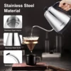 Stainless Steel Electric Gooseneck Kettle with Coffee Dripper, Pour Over Coffee Kettle with Temperature Control, LED Display 4