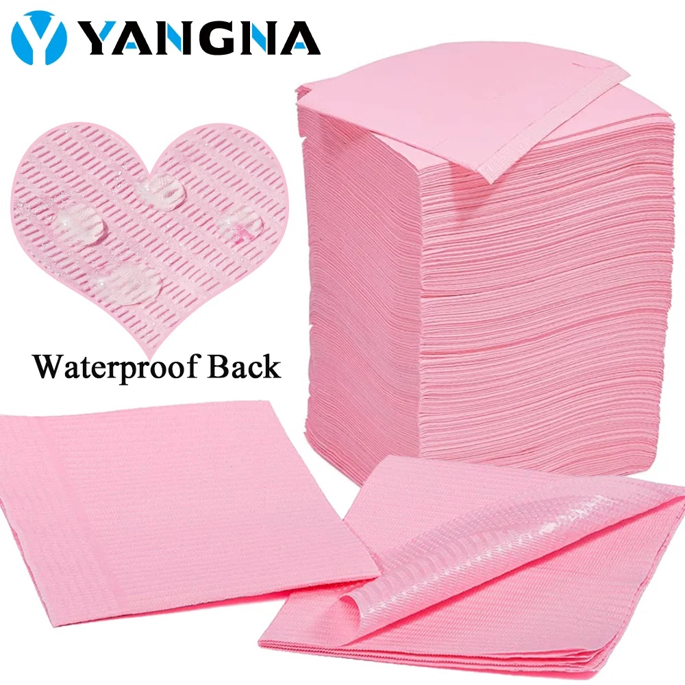 250/125/100/50/20/15pcs Pink Tattoo Bibs Tattoo Clean Pad Disposable Black Pad Waterproof Cleaning Wipes Makeup Tattoo Supplies baby shoulder pads saliva wipes baby bibs baby spitting pads newborn cotton bibs children s gauze