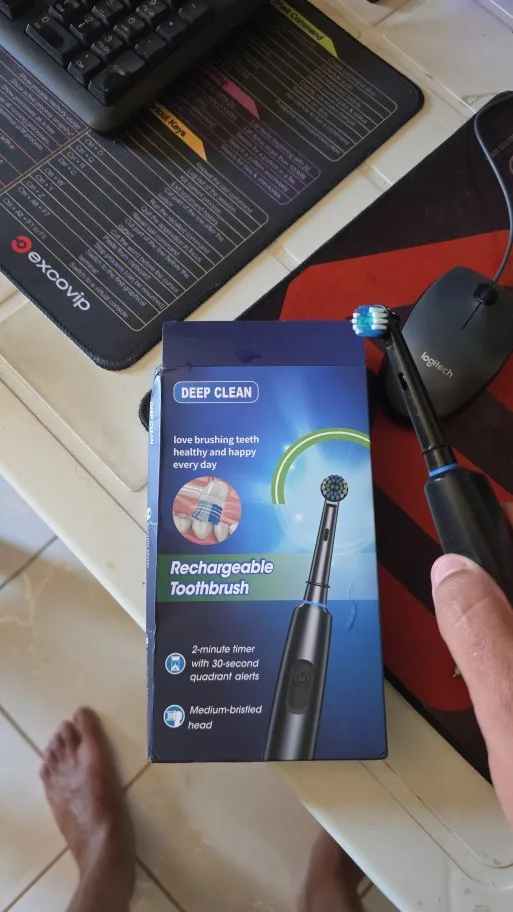 Sonic Electric Toothbrush Rechargeable Rotary Adult Waterproof with Timer 5 Modes & 4 Replaceable Brush Heads for Teeth Cleaning photo review