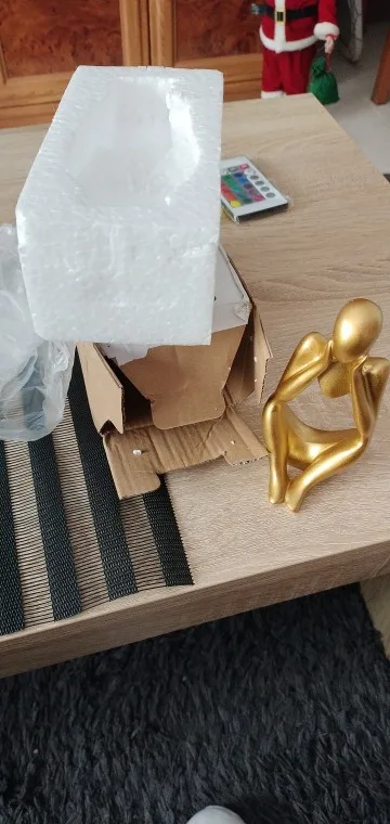 Contemplative Muse, Resin Abstract Thinker Statue for Home and Office Decor photo review