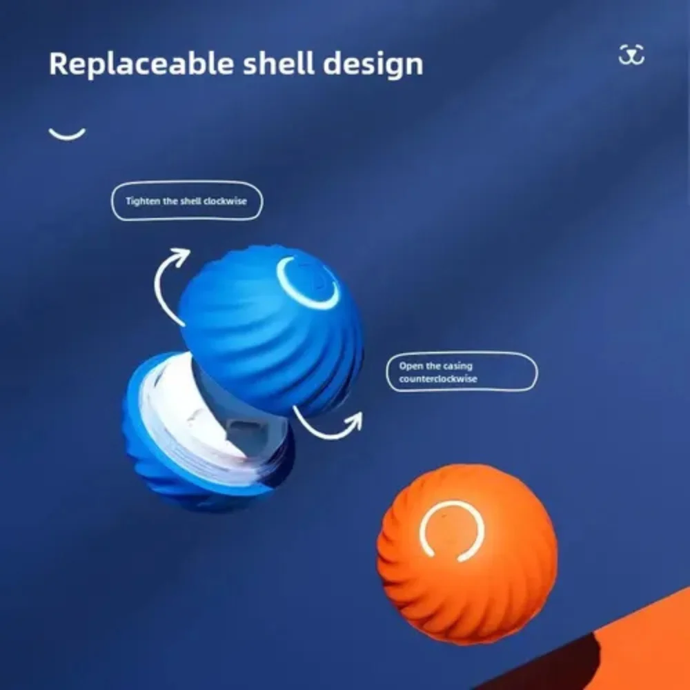 Bola Interativa Pets Brinquedo Automático com Rotação e Recarga USB 5