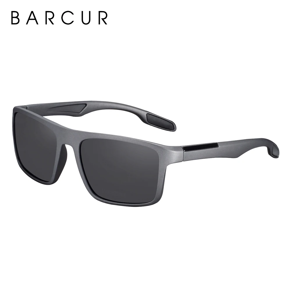 Мужские и женские солнцезащитные очки BARCUR, брендовые ультралегкие поляризационные солнцезащитные очки TR90 с квадратной оправой и защитой UV400