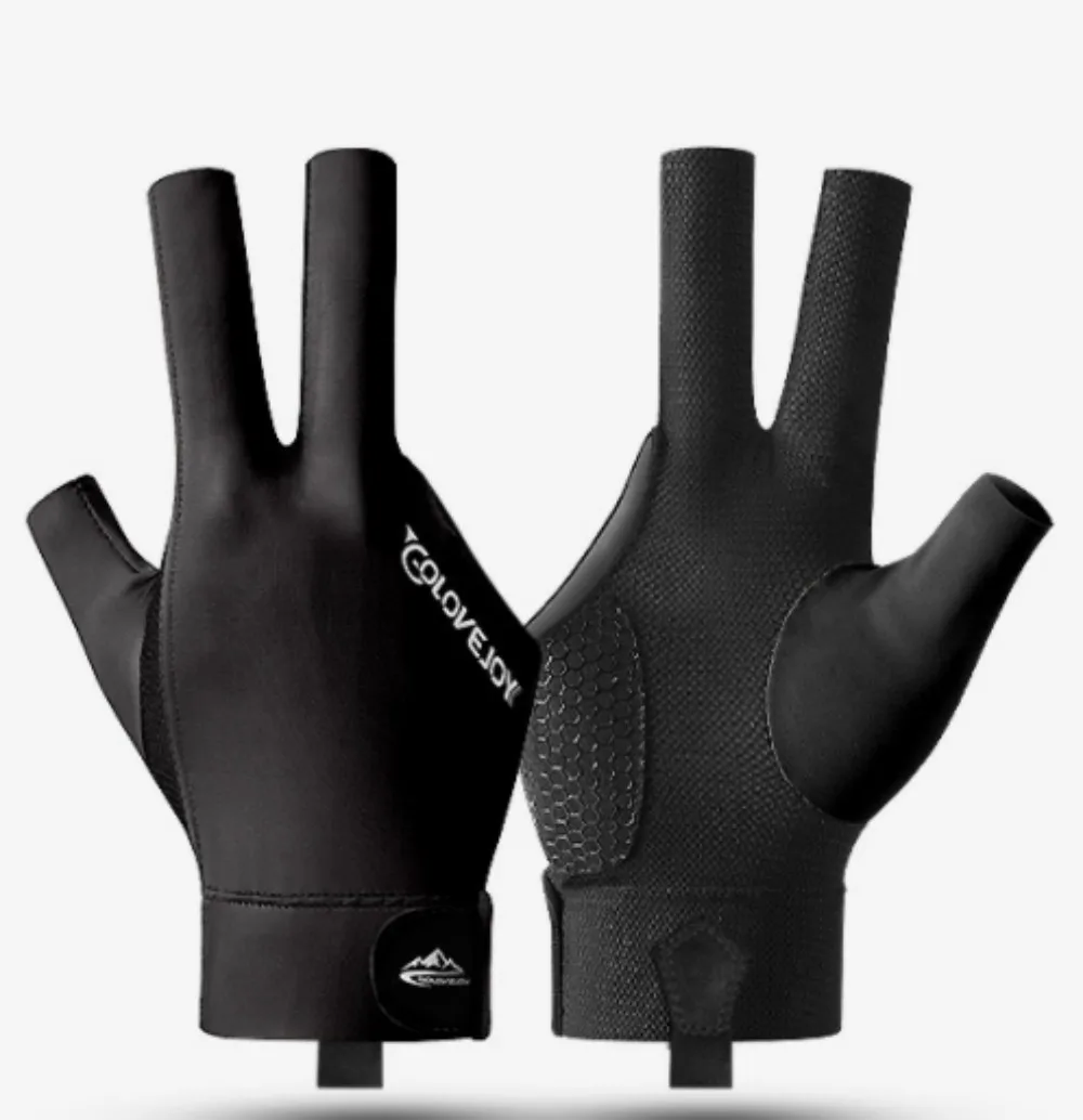 Winsport Guanti Da Biliardo Modello Felice – Universali, Leggeri, Utilizzabili Su Entrambe Le Mani, Colore Nero