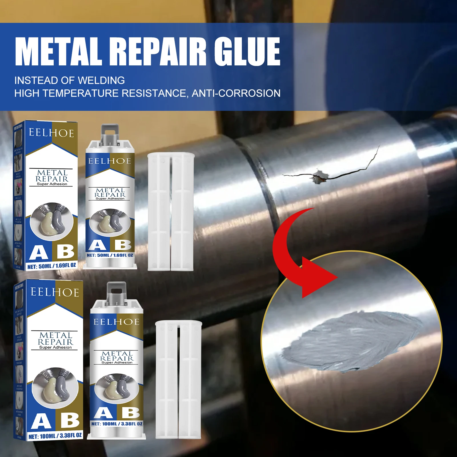 Metal Repair Adhesive Glue for Strong Sealing