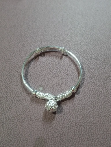 Silver Hollow Bell Bangle | Adjustable Women’s Bracelet photo review