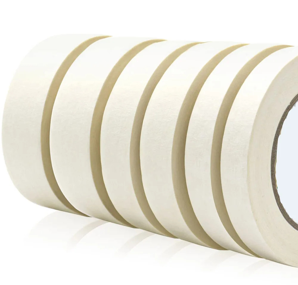 Masking Tape, 18mm, 24mm and 36mm x 20m, 6 Rolls Adhesive Painter's Tape For Arts DIY Crafts Painting Label General Painting