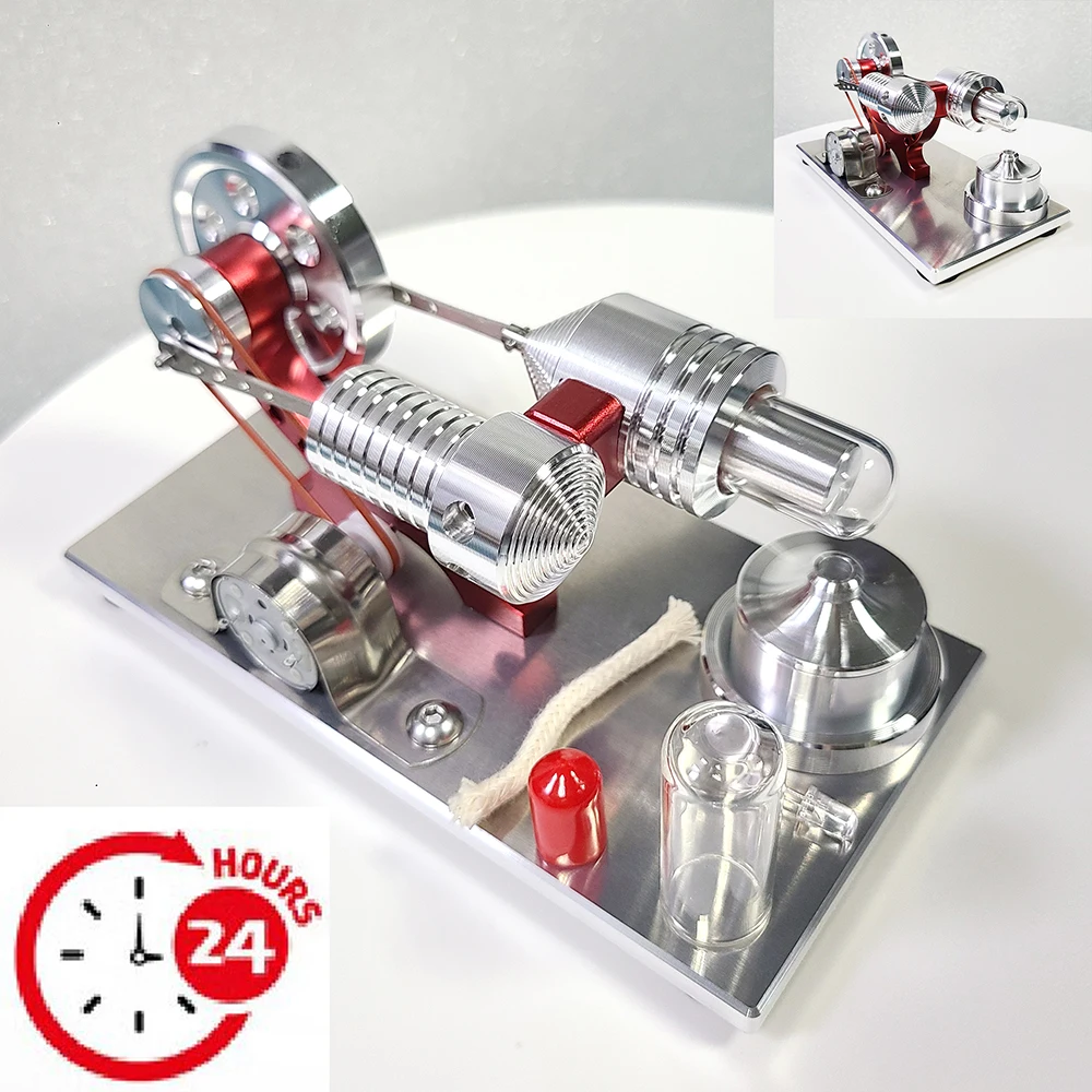

DIY MINI Hot Air Stirling Engine Steam Engine Model Science Experiment Educational Toy Creative Birthday Gift for Adults